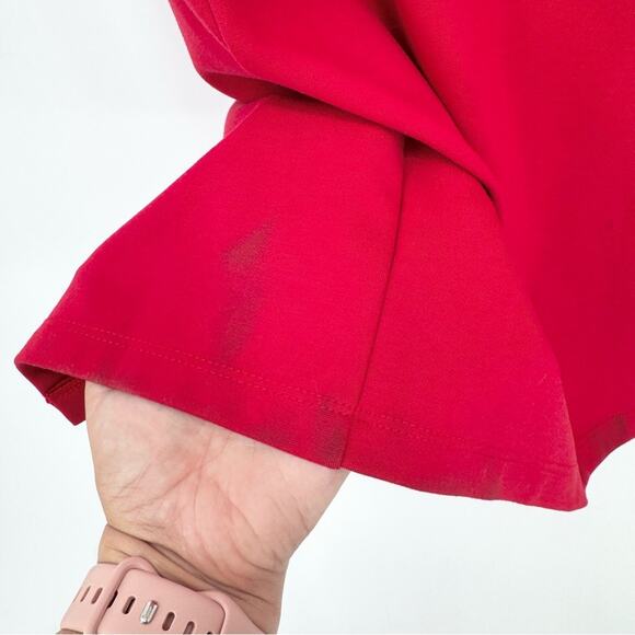 Marcella Women's Sonata Asymmetric Neckline Sheath Midi Dress Red S Glam Formal - Picture 14 of 15